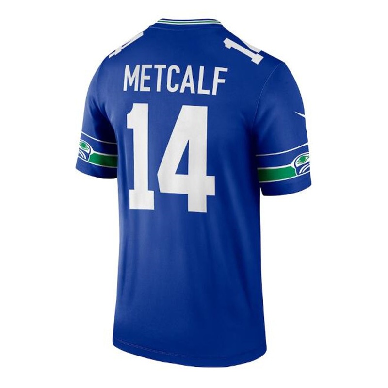 S.Seahawks #14 DK Metcalf Throwback Legend Player Jersey – Royal Stitched American Football Jerseys