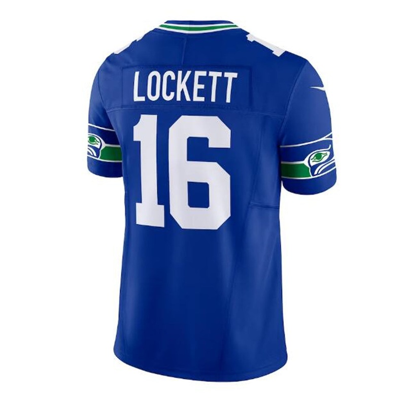 S.Seahawks #16 Tyler Lockett Throwback Vapor F.U.S.E. Limited Jersey – Royal Stitched American Football Jerseys