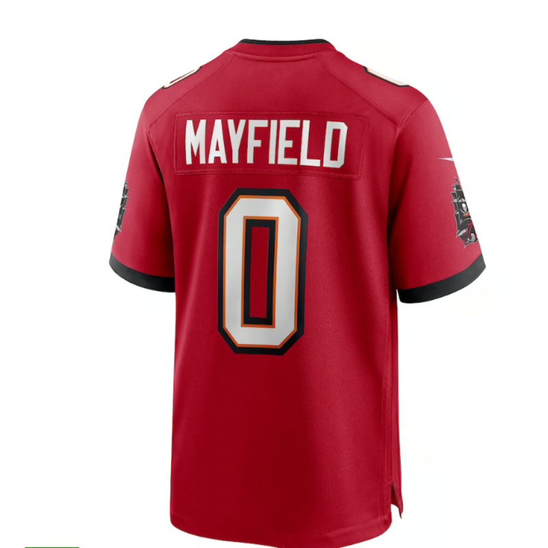 TB.Buccaneers #0 Baker Mayfield Game Jersey – Red Stitched American Football Jerseys