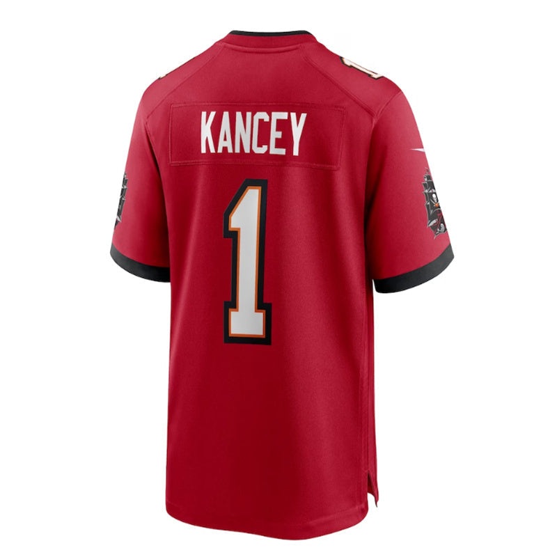 TB.Buccaneers #1 Calijah Kancey 2023 Draft First Round Pick Game Jersey – Red Stitched American Football Jerseys