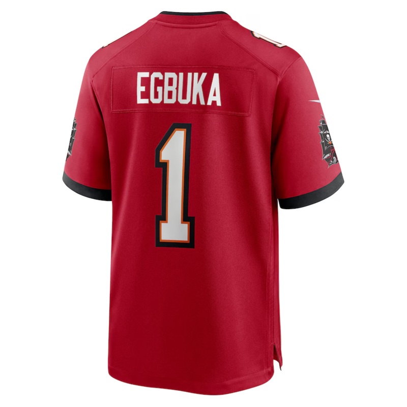 TB.Buccaneers #1 Emeka Egbuka Red 2025 Draft First Round Pick Game Stitched American Football Jerseys