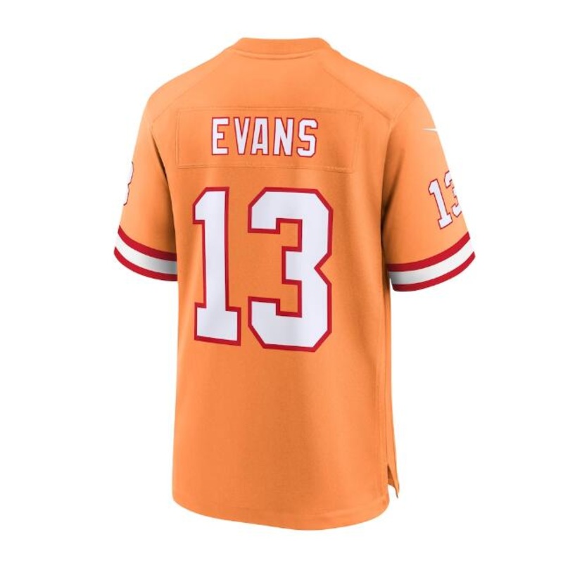 TB.Buccaneers #13 Mike Evans Throwback Game Jersey – Orange Stitched American Football Jerseys