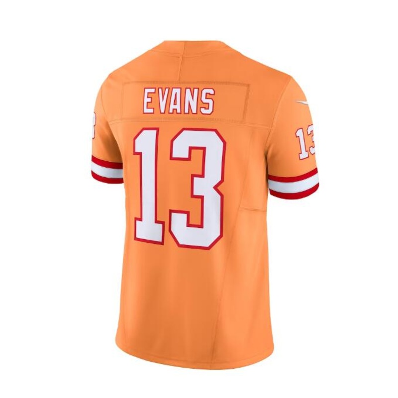 TB.Buccaneers #13 Mike Evans Throwback Vapor F.U.S.E. Limited Jersey – Orange Stitched American Football Jerseys