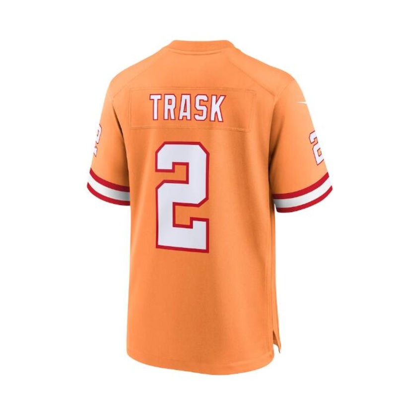 TB.Buccaneers #2 Kyle Trask Throwback Game Jersey – Orange Stitched American Football Jerseys