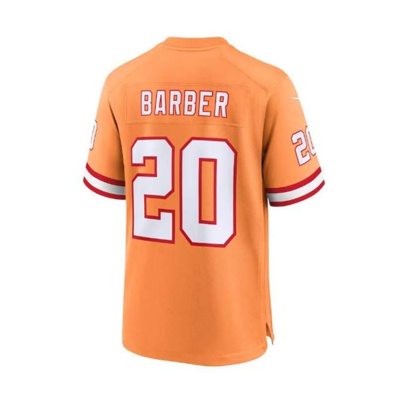 TB.Buccaneers #20 Ronde Barber Throwback Game Jersey – Orange Stitched American Football Jerseys