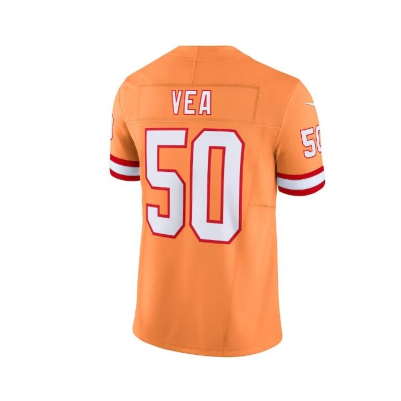 TB.Buccaneers #50 Vita Vea Throwback Vapor F.U.S.E. Limited Jersey – Orange Stitched American Football Jerseys