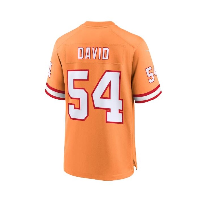TB.Buccaneers #54 Lavonte David Throwback Game Jersey – Orange Stitched American Football Jerseys