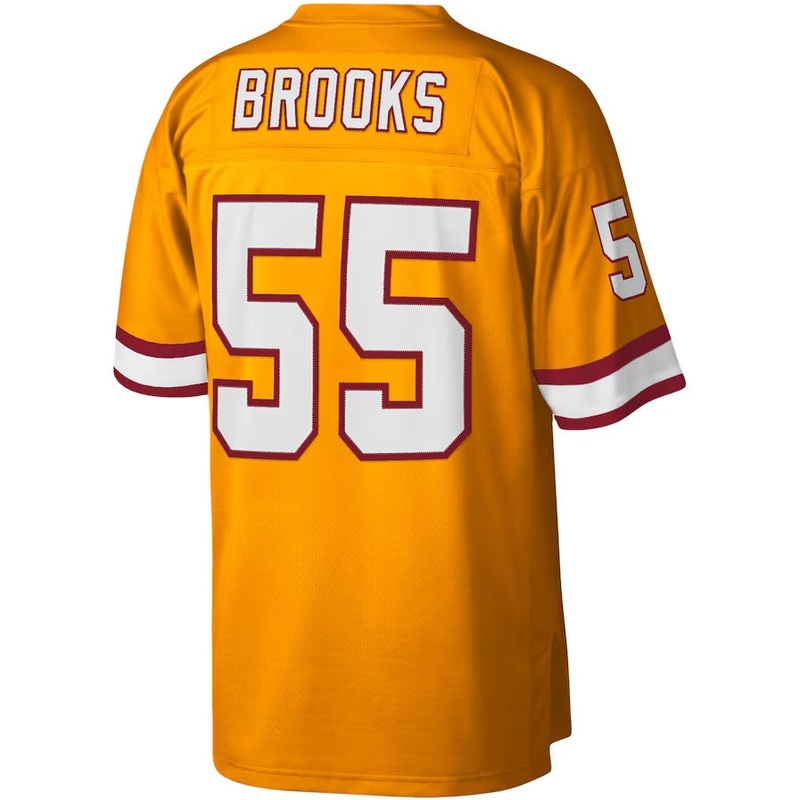 TB.Buccaneers #55 Derrick Brooks Mitchell & Ness Legacy Replica Jersey – Orange Stitched American Football Jerseys