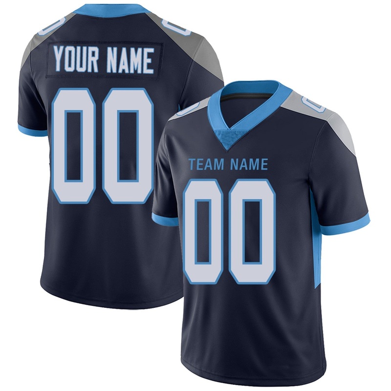 Custom T.Titans Football Jerseys Team Player or Personalized Design Your Own Name for Men’s Women’s Youth Jerseys Navy