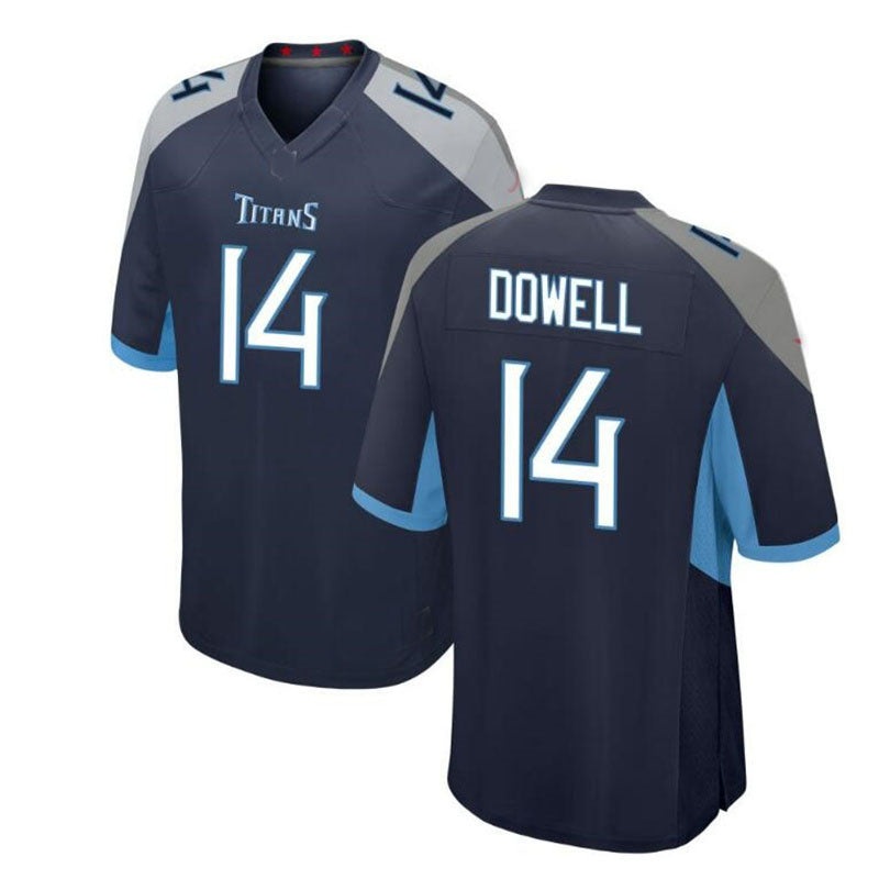 T.Titans #14 Colton Dowell Game Jersey – Navy Stitched American Football Jerseys