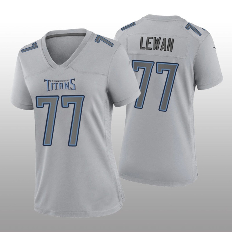 T.Titans #77 Taylor Lewan  Gray Atmosphere Game Jersey Stitched American Football Jerseys