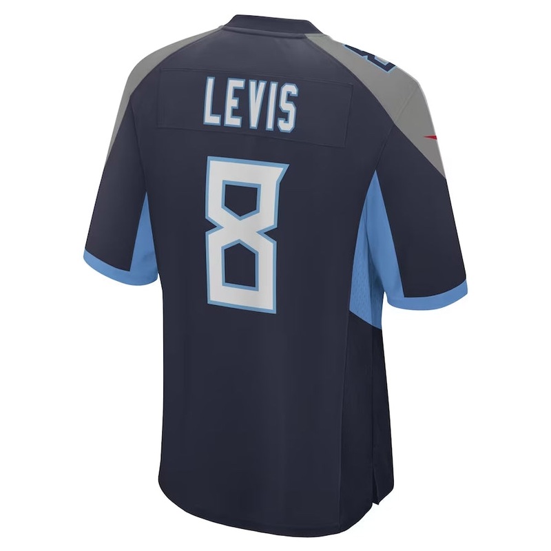 T.Titans #8 Will Levis 2023 Draft Pick Game Jersey – Navy American Football Jerseys