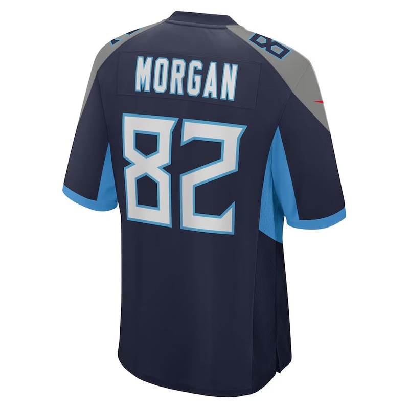 T.Titans #82 Stanley Morgan Navy Team Game Stitched American Football Jersey