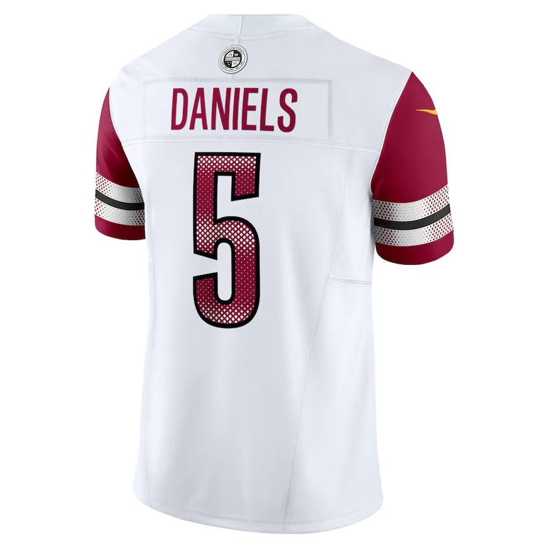 W.Commanders #5 Jayden Daniels White Vapor F.U.S.E. Limited Stitched American Football Jerseys