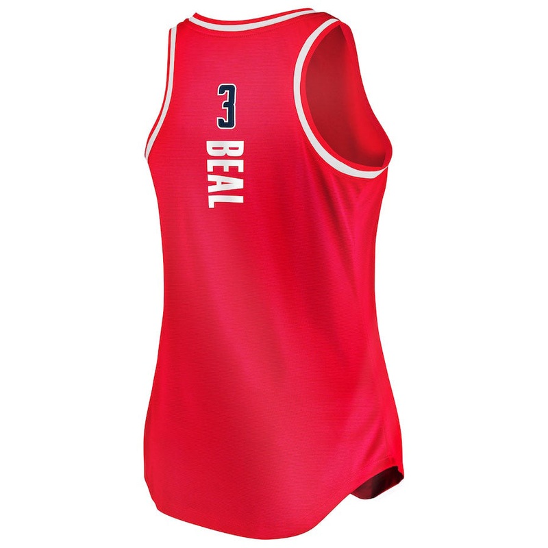 W.Wizards #3 Bradley Beal Fanatics Branded Women’s Fast Break Team Tank Jersey Icon Edition Red Stitched American Basketball Jersey