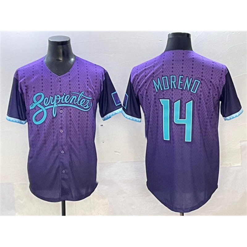 Arizona Diamondbacks #14 Gabriel Moreno Purple 2025 City Connect Limited Stitched Baseball Jersey