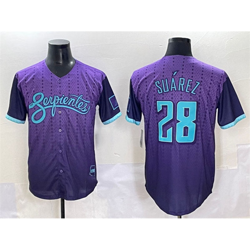 Arizona Diamondbacks #28 Eugenio Surez Purple 2025 City Connect Limited Stitched Baseball Jersey