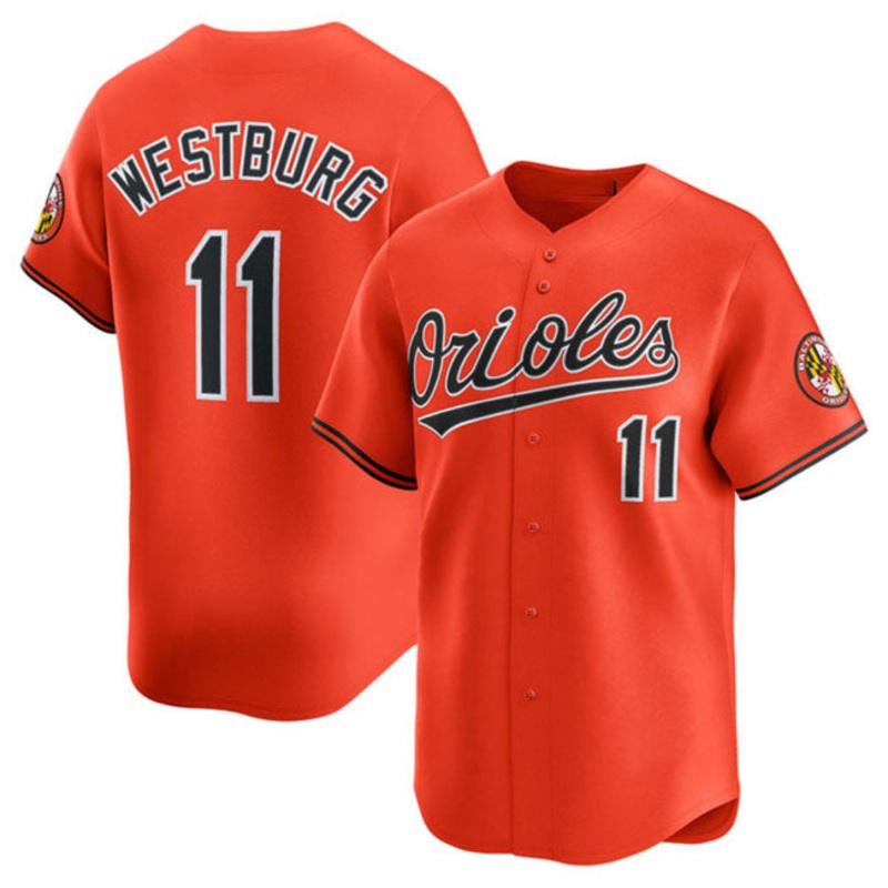 Baltimore Orioles #11 Jordan Westburg Orange 2025 2nd Alternate Limited Cool Base Stitched Baseball Jersey