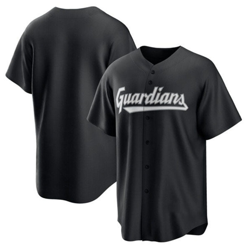 Cleveland Guardians Blank Black Lights Out Limited Stitched Baseball Jersey