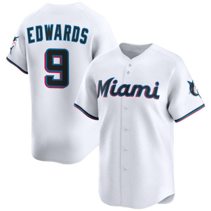 Miami Marlins #9 Xavier Edwards White 2024 Home Limited Stitched Baseball Jersey
