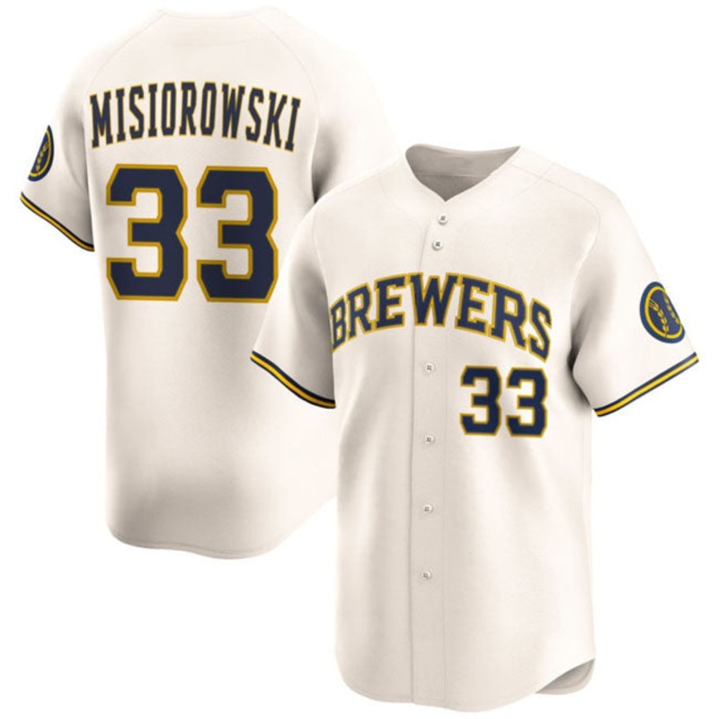 Milwaukee Brewers #33 Jacob Misiorowski Cream 2025 Limited Stitched Baseball Jersey