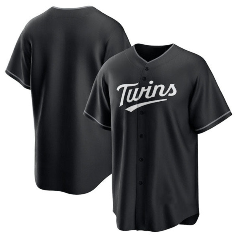 Minnesota Twins Blank Black Lights Out Limited Stitched Baseball Jersey