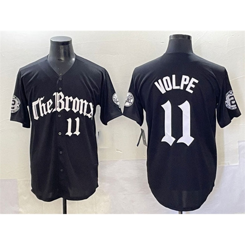 New York Yankees #11 Anthony Volpe Black ‘Gothic Legacy Edition’ Vapor Premier Limited Stitched Baseball Jersey