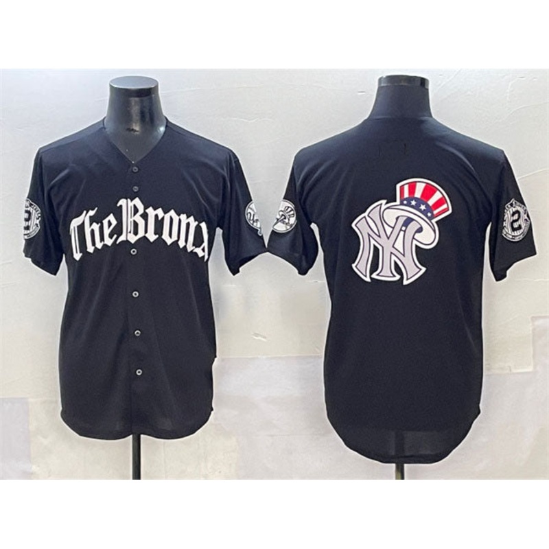 New York Yankees Team Big Logo Black ‘Gothic Legacy Edition’ Vapor Premier Limited Stitched Baseball Jersey