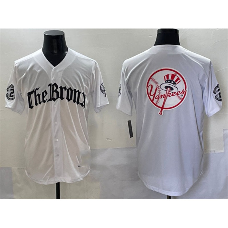 New York Yankees Team Big Logo White ‘Gothic Legacy Edition’ Vapor Premier Limited Stitched Baseball Jersey