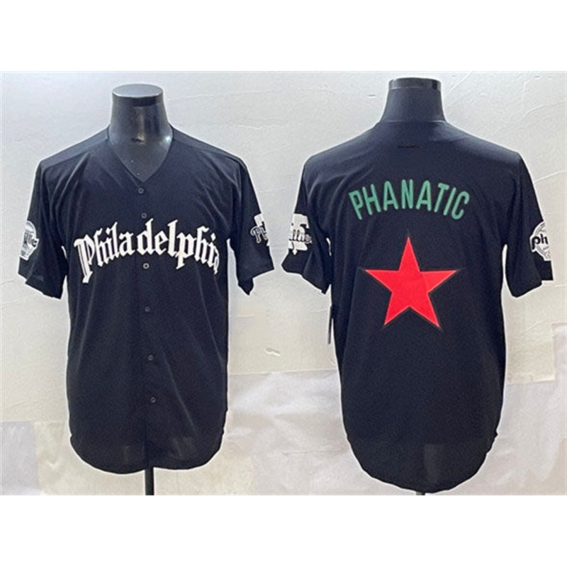 Philadelphia Phillies Black Gothic Phanatic Vapor Limited Stitched Baseball Jersey
