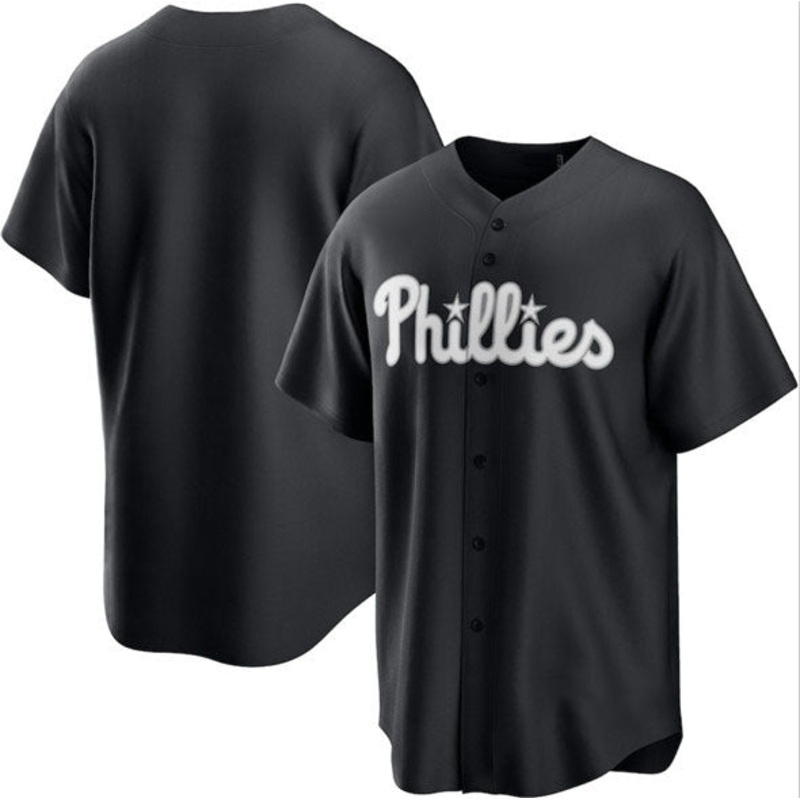 Philadelphia Phillies Blank Black Lights Out Limited Stitched Baseball Jersey