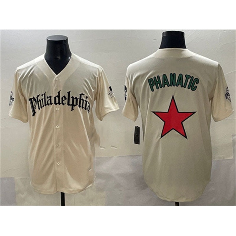 Philadelphia Phillies Cream Phanatic Gothic Vapor Limited Stitched Baseball Jersey