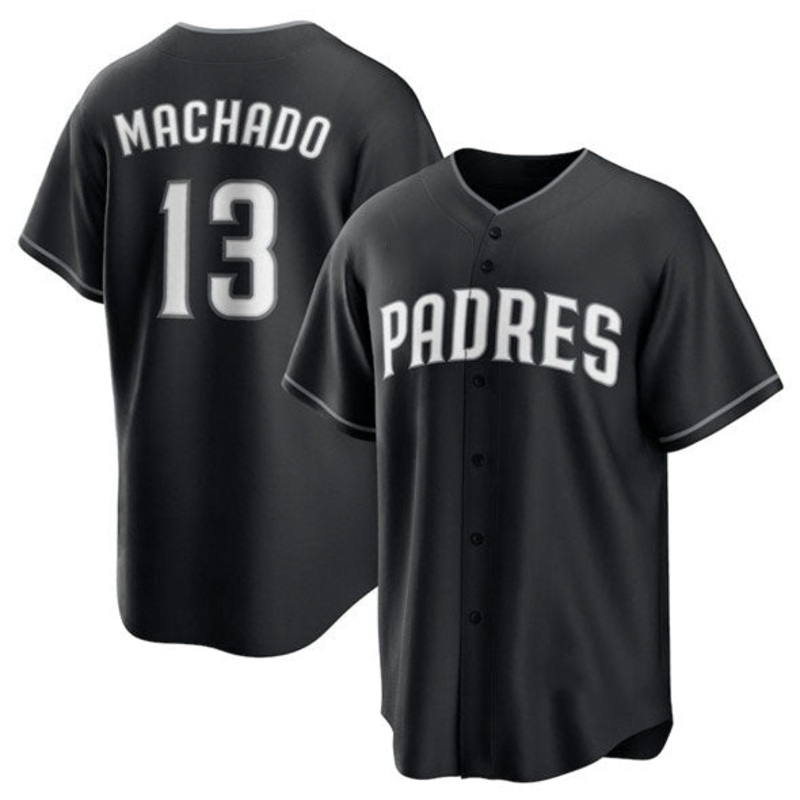 San Diego Padres #13 Manny Machado Black Lights Out Limited Stitched Baseball Jersey
