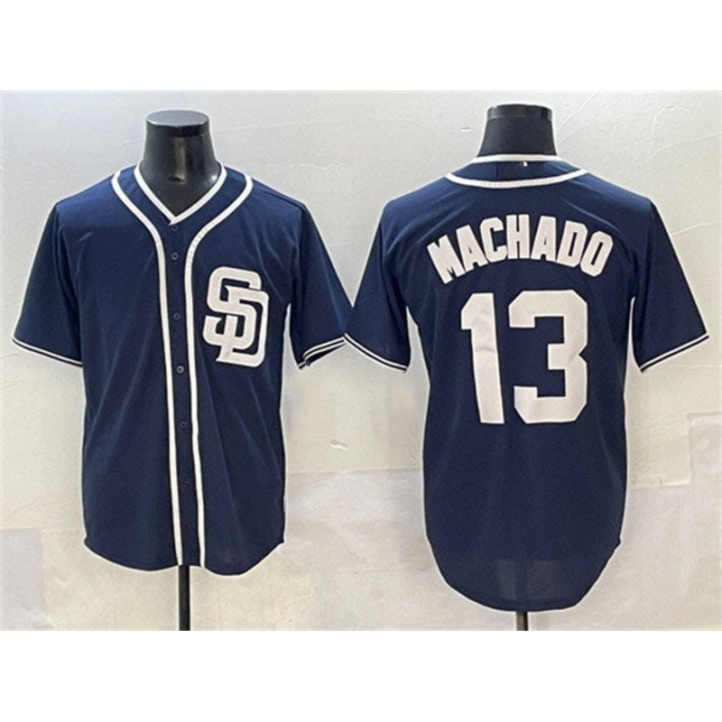 San Diego Padres #13 Manny Machado Navy Cool Base Stitched Baseball Jersey