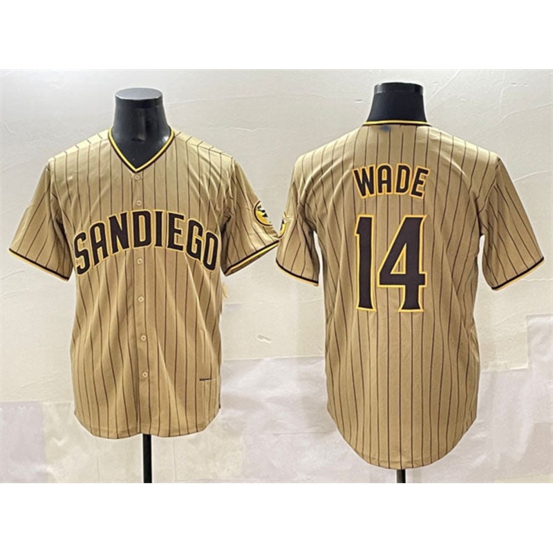 San Diego Padres #14 Tyler Wade Tan Cool Base Stitched Baseball Jersey