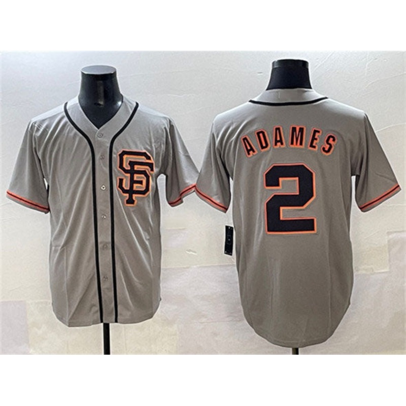 San Francisco Giants #2 Willy Adames Gray Cool Base Stitched Baseball Jersey