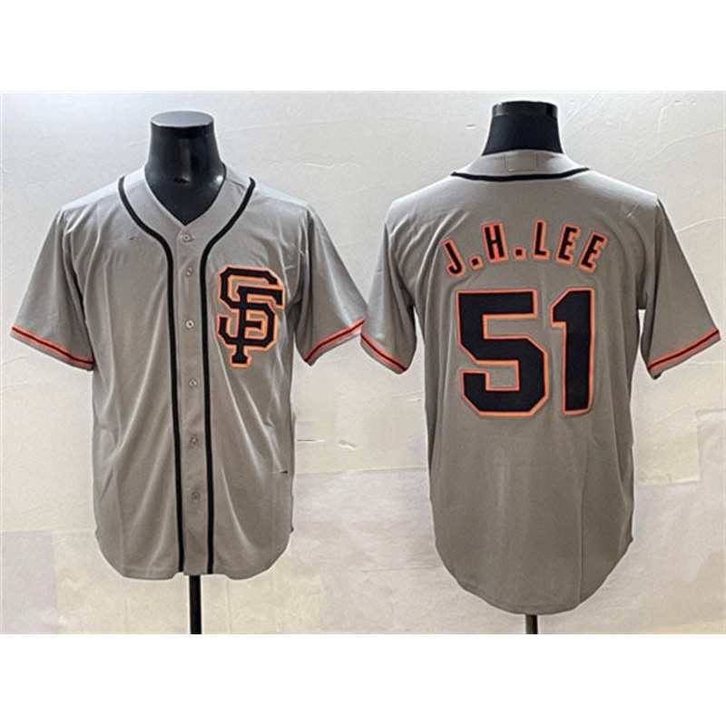 San Francisco Giants #51 Jung Hoo Lee Gray Cool Base Stitched Baseball Jersey