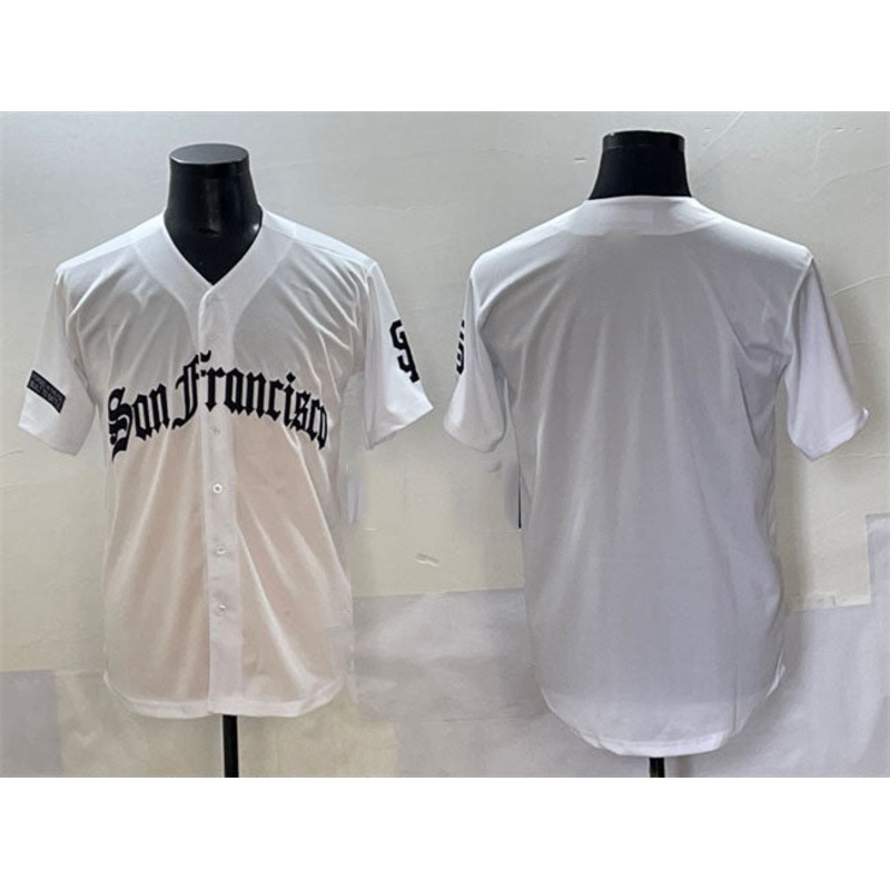 San Francisco Giants Blank White ‘Gothic Fog Edition’ Vapor Premier Limited Stitched Baseball Jersey
