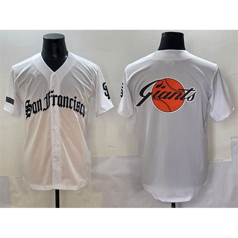 San Francisco Team Big Logo White ‘Gothic Fog Edition’ Vapor Premier Limited Stitched Baseball Jersey