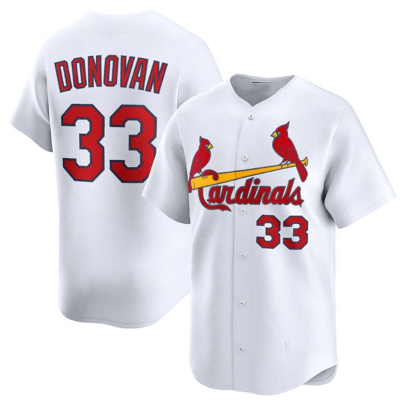 St. Louis Cardinals #33 Brendan Donovan White Home Limited Stitched Baseball Jersey