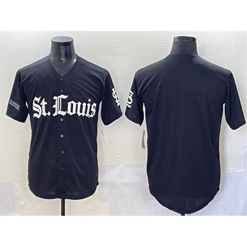 St. Louis Cardinals Blank Black ‘Gothic Legacy Edition’ Vapor Premier Limited Stitched Baseball Jersey