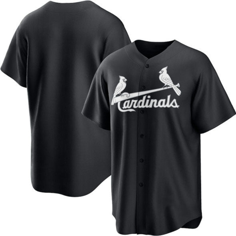 St. Louis Cardinals Blank Black Lights Out Limited Stitched Baseball Jersey