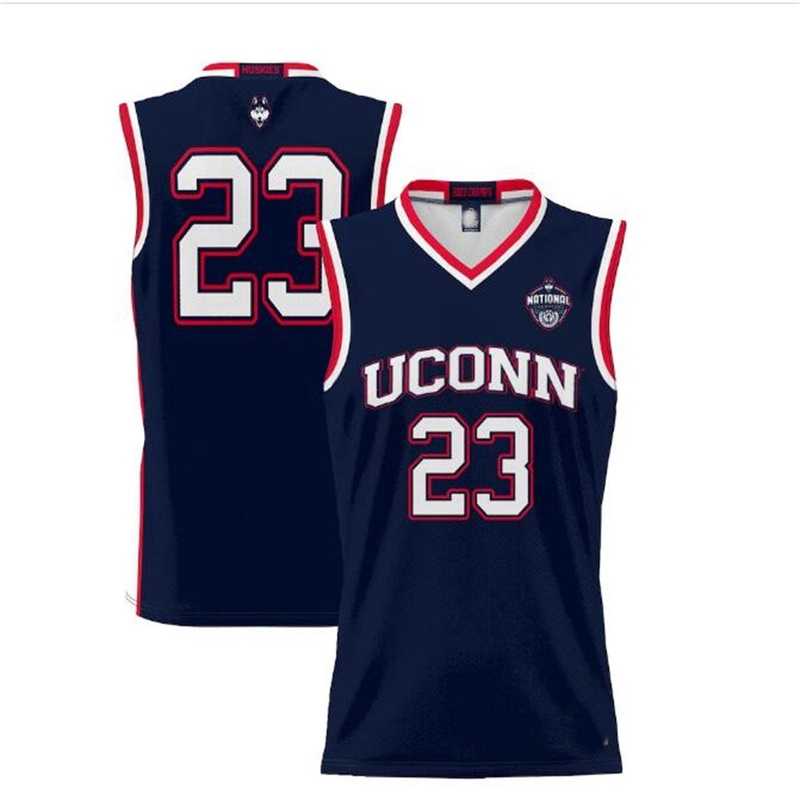 #23 U.Huskies ProSphere 2023 Basketball National Champions Basketball Jersey – Navy Stitched American College Jerseys
