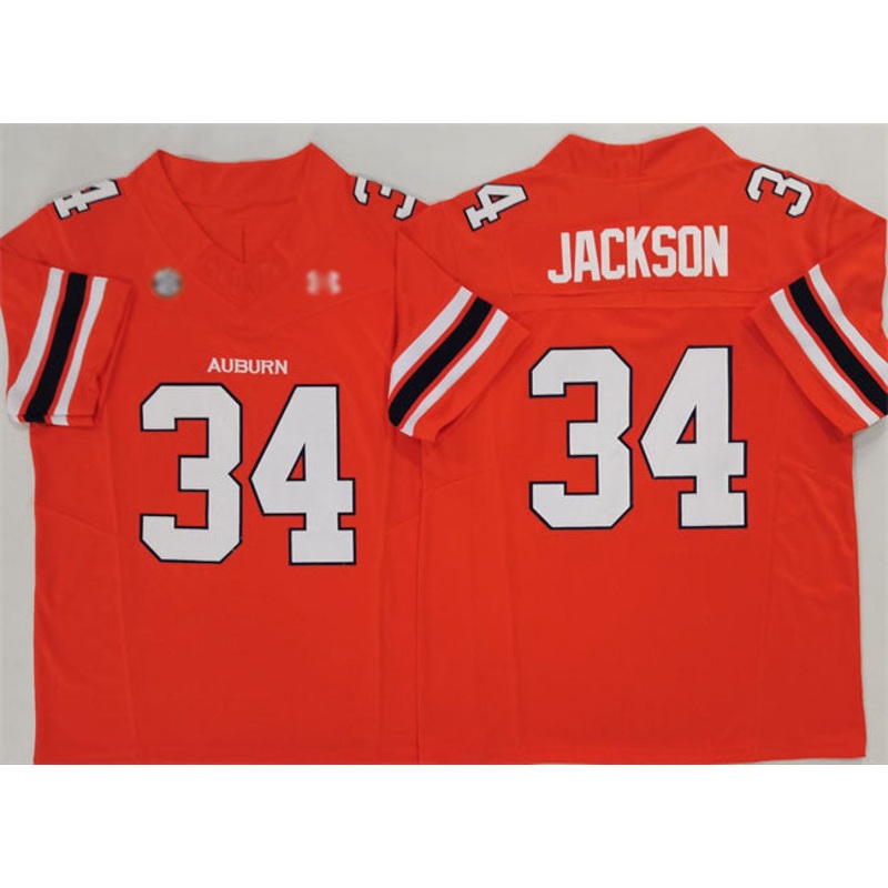 A.Tigers #34 Bo Jackson Orange 2024 F.U.S.E. Limited Stitched American College Jerseys