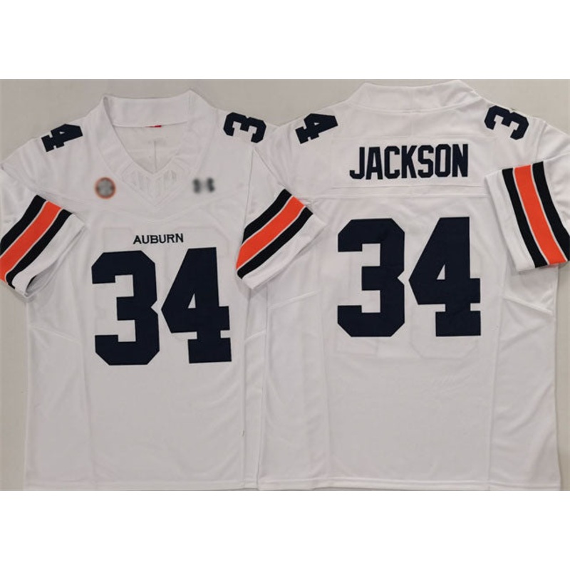 A.Tigers #34 Bo Jackson White 2024 F.U.S.E. Limited Stitched American College Jerseys