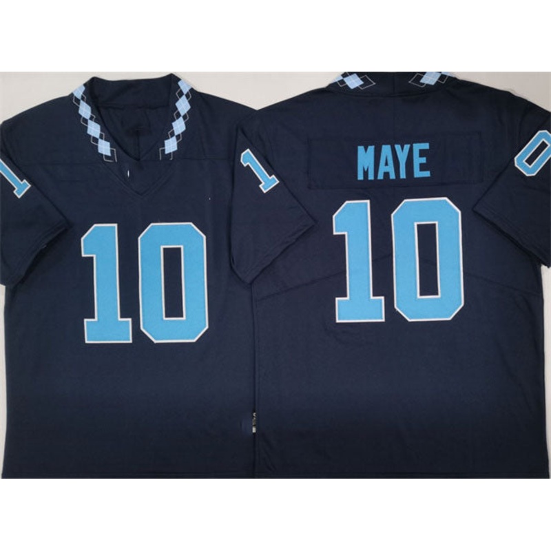 N.Carolina Tar Heels #10 Drake Maye Navy Limited College Stitched American College Jerseys