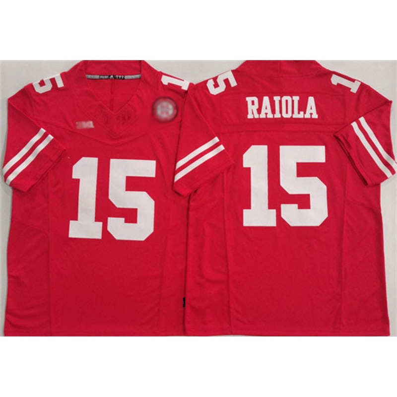 N.Cornhuskers #15 Dylan Raiola Red F.U.S.E. With Patch Vapor Limited Stitched Football American College Jerseys