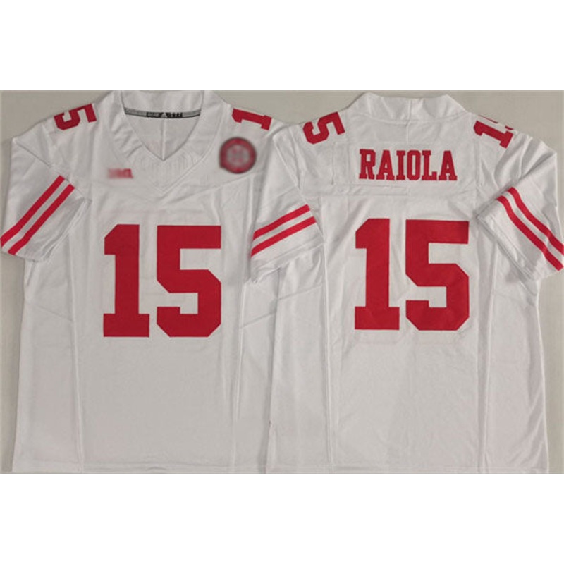 N.Cornhuskers #15 Dylan Raiola White F.U.S.E. With Patch Vapor Limited Stitched Football American College Jerseys