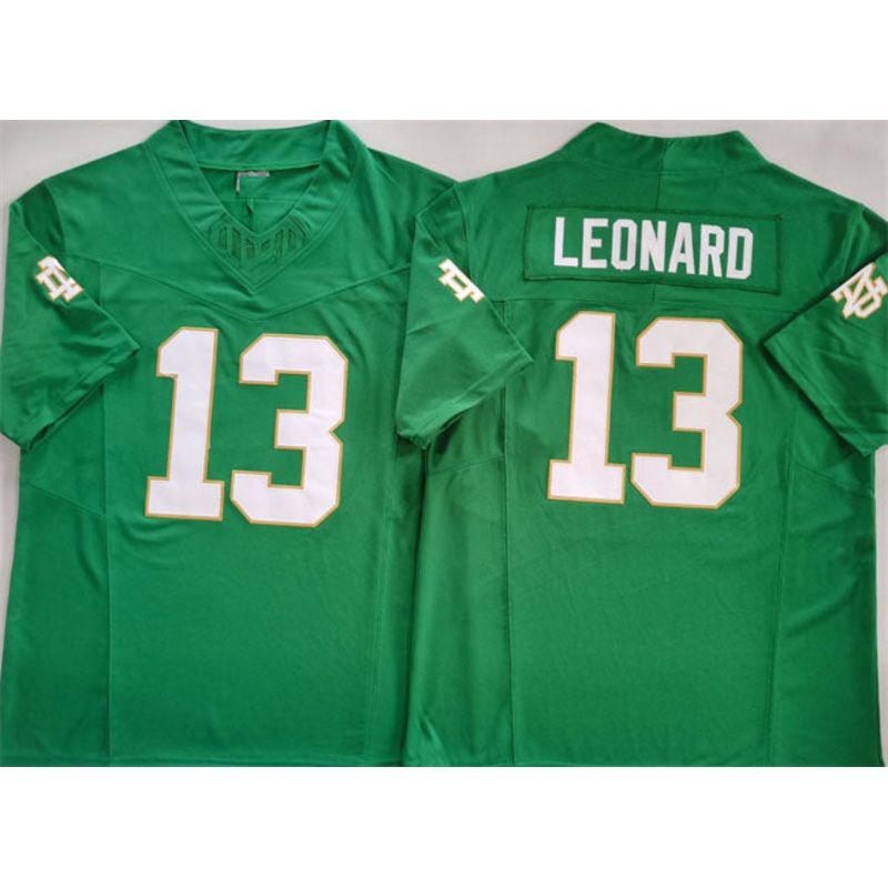 N.Dame Fighting Irish #13 Riley Leonard Green 2024 F.U.S.E. Limited Stitched Football  American College Jerseys