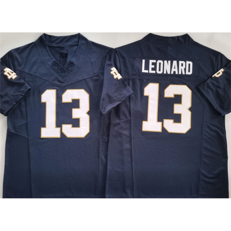 N.Dame Fighting Irish #13 Riley Leonard Navy 2024 F.U.S.E. Limited Stitched Football American College Jerseys